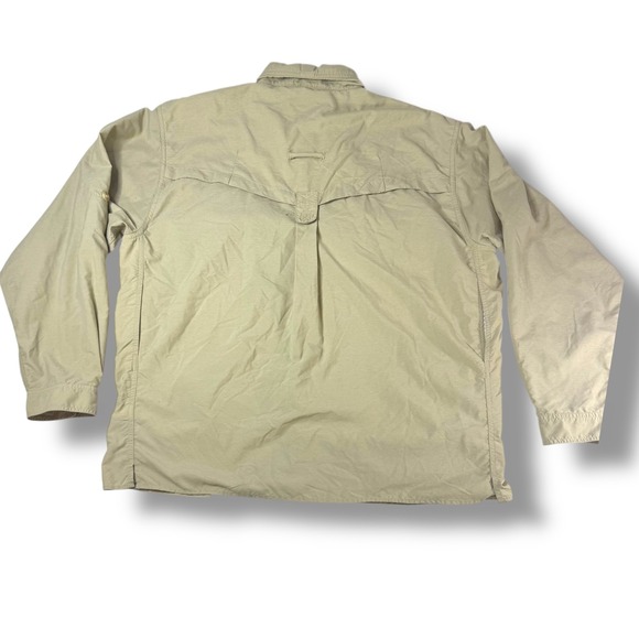 ExOfficio Khaki Long Sleeve Button Down Utility Shirt XL Outdoor - Picture 3 of 9